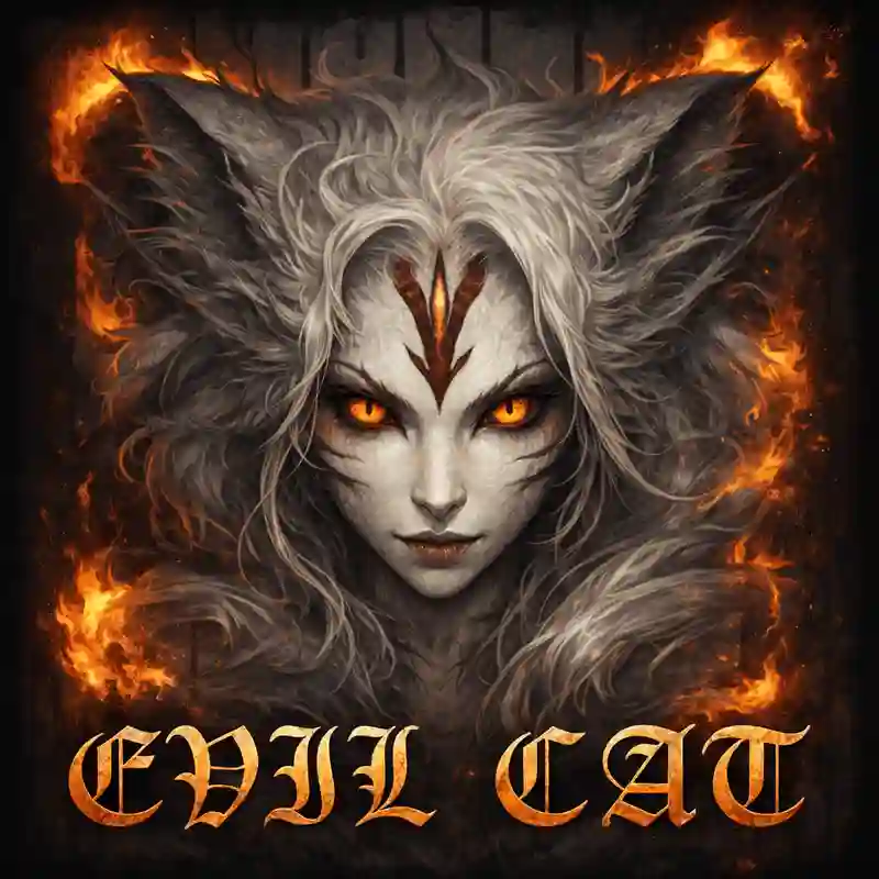 Evil Cat casino slot game interface